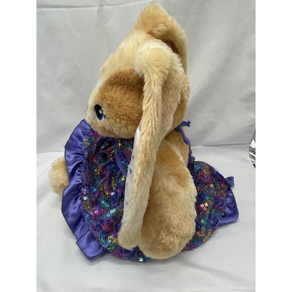 Build A Bear Bunny Rabbit Jointed More Moves Plush Stuffed Animal Silver Stars - Picture 10 of 15